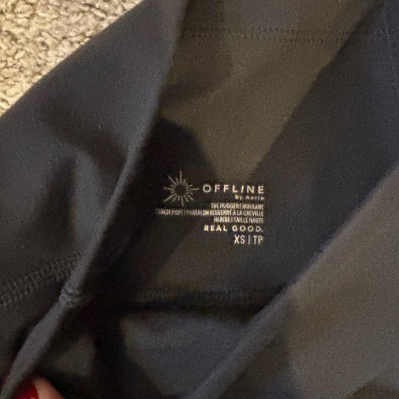 OFFLINE By Aerie The Hugger High Waisted Cinch Pant charcoal gray like new - Picture 4 of 5